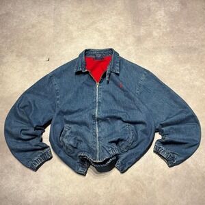 Vintage 90s Polo Ralph Lauren Denim Jean Jacket Size L/M Trucker